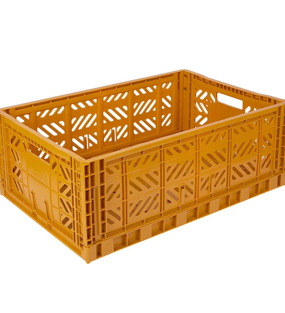 Foldekasser|Bokse Og Kasser-Aykasa Foldekasse - 60x40x22 cm - Maxi - Mustard