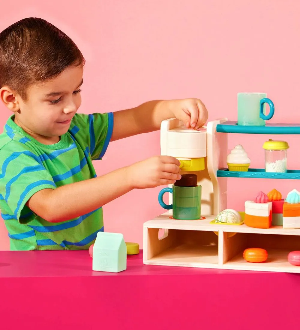 Rolleleg|Legekøkken Og Legemøbel-B. toys Legekøkken - 27 Dele - Kaffe og Kage