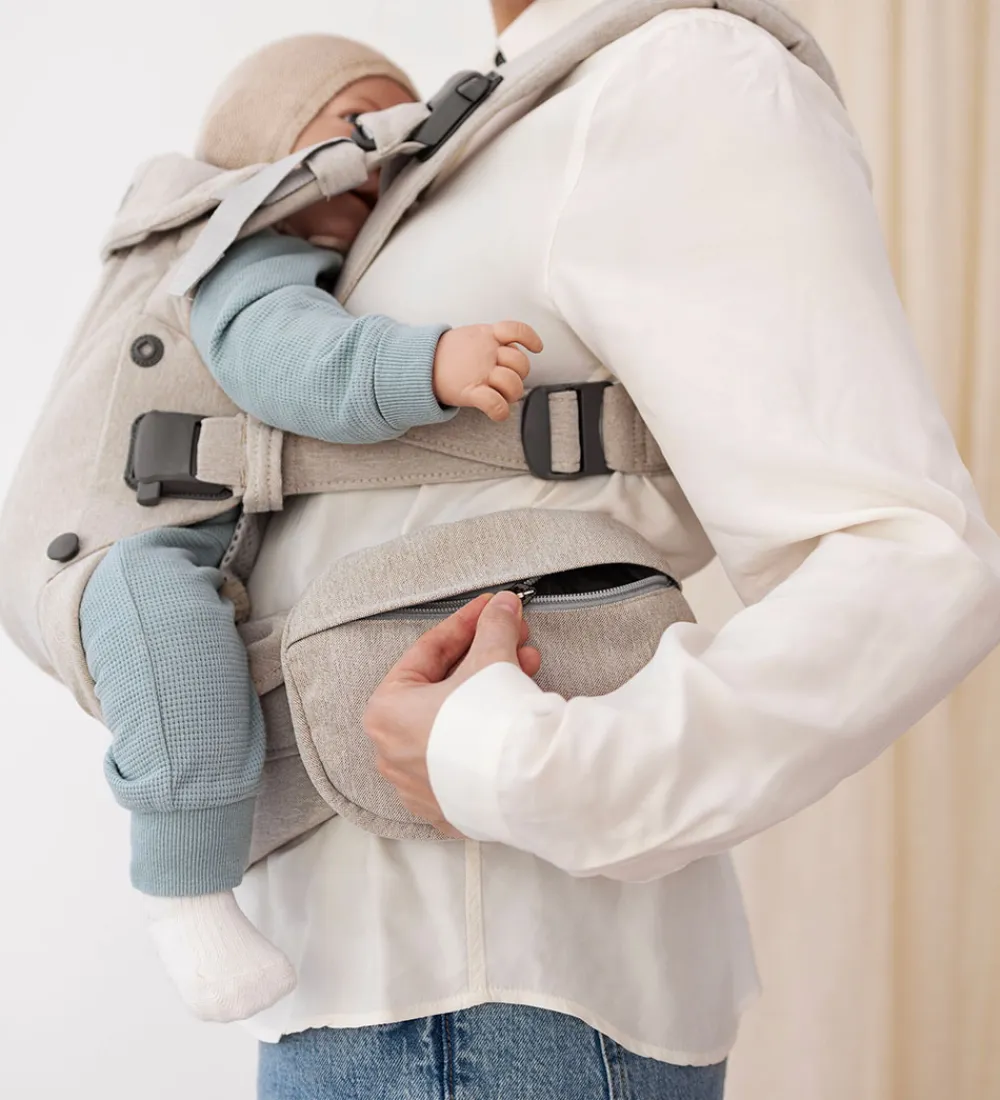 BabyBjörn Opbevaring|Bæreseler &Amp; Vikler*Lommer til Bæresele - Vævet Melange - Lys Beige
