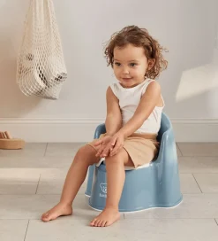 Potter Og Toilethjælp-BabyBjörn Pottestol - Gråblå/Hvid
