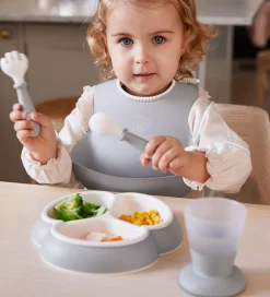 BabyBjörn Spisesæt|Hagesmække*Spisesæt - 8 Dele - Grå