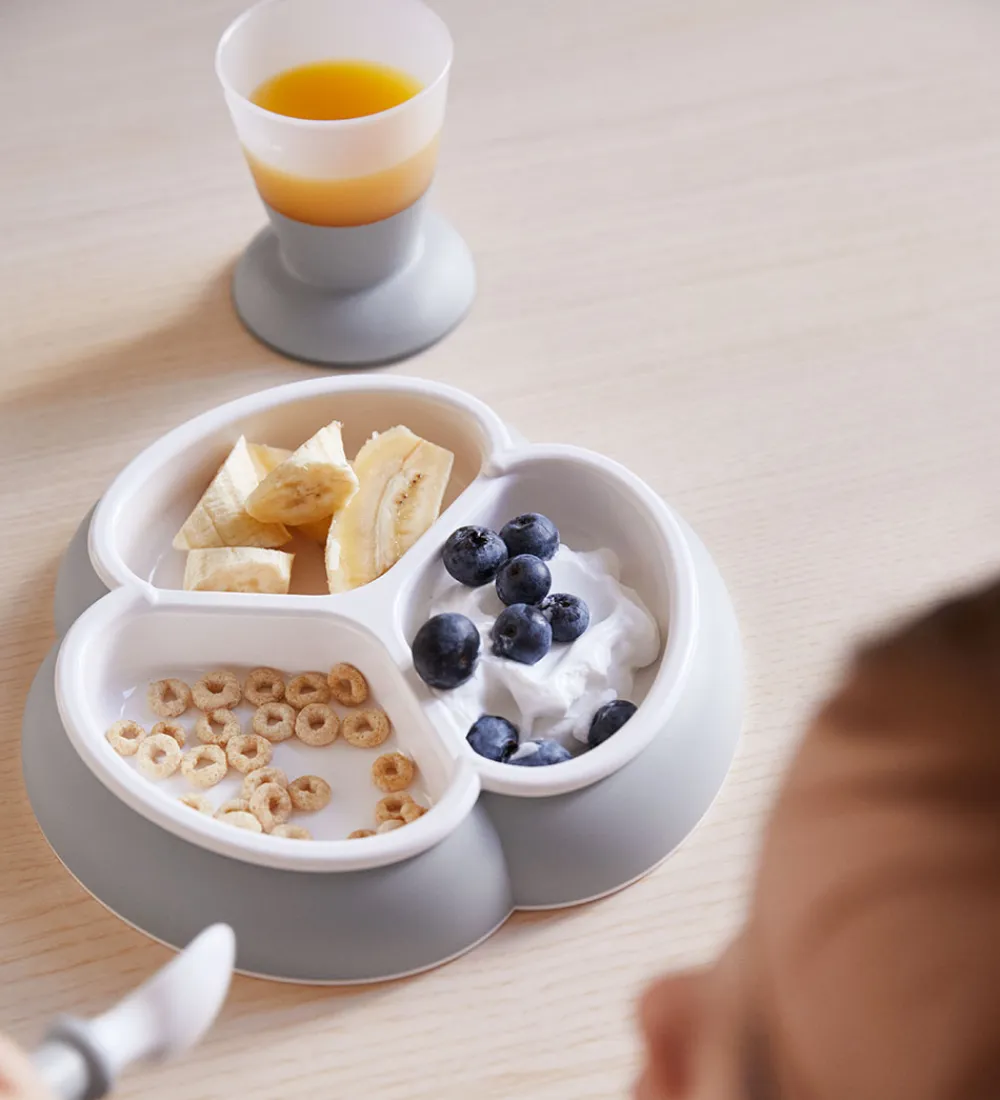 BabyBjörn Spisesæt|Hagesmække*Spisesæt - 8 Dele - Grå