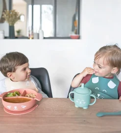 Babymoov Spisesæt*Spisesæt - 4 Dele - Learn'isy - Rose m. Print