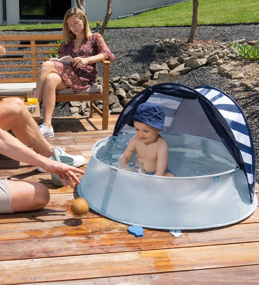 Badebassin|Legetelte-Babymoov Strandtelt/Soppebassin - Aquani - UV50+ - Blue Waves