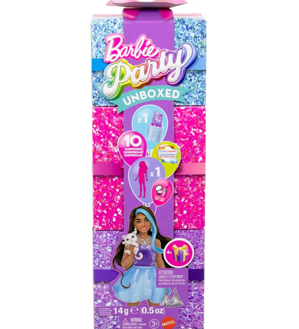 Dukker Og Tilbehør-Barbie Dukke - Glam Party Unboxed Purple Petite Doll