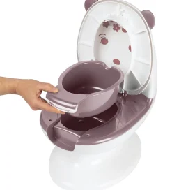 Potter Og Toilethjælp-Bebeconfort Toilet - Mini - Hvid/Lavendel m. Bjørn