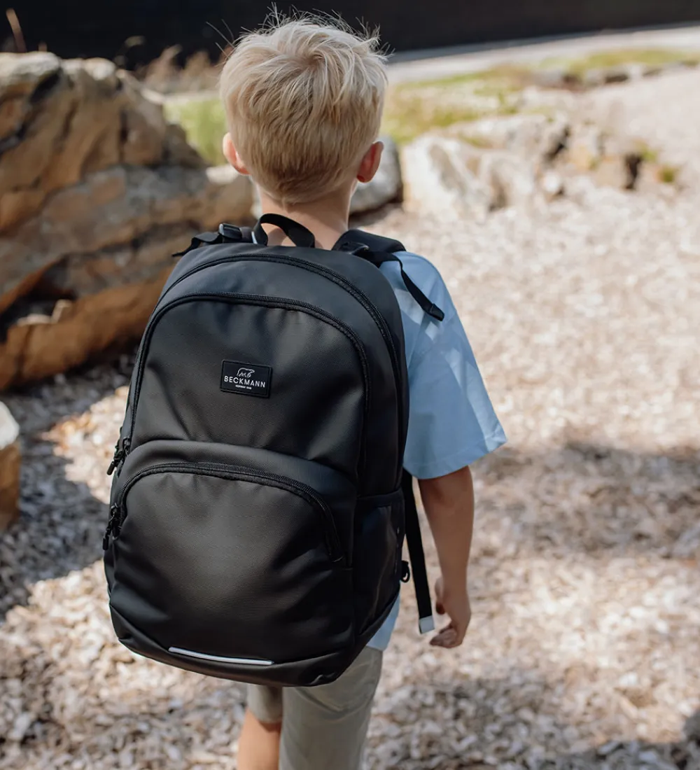 Beckmann Skoletasker*Skoletaske - Sport Junior - Black Coated - Sort