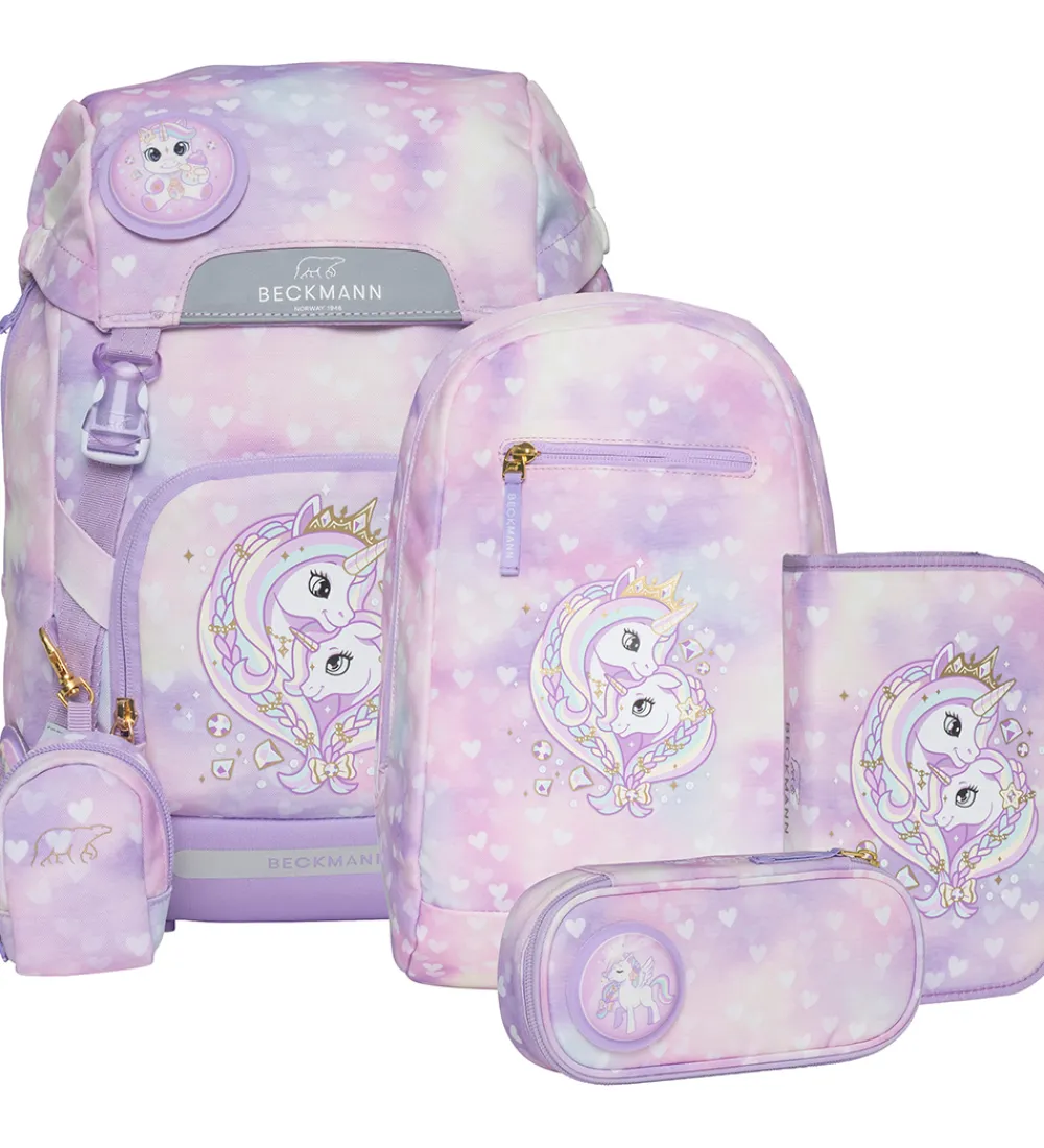 Skoletasker-Beckmann Skoletaskesæt - Classic Maxi - Unicorn Princess Purple
