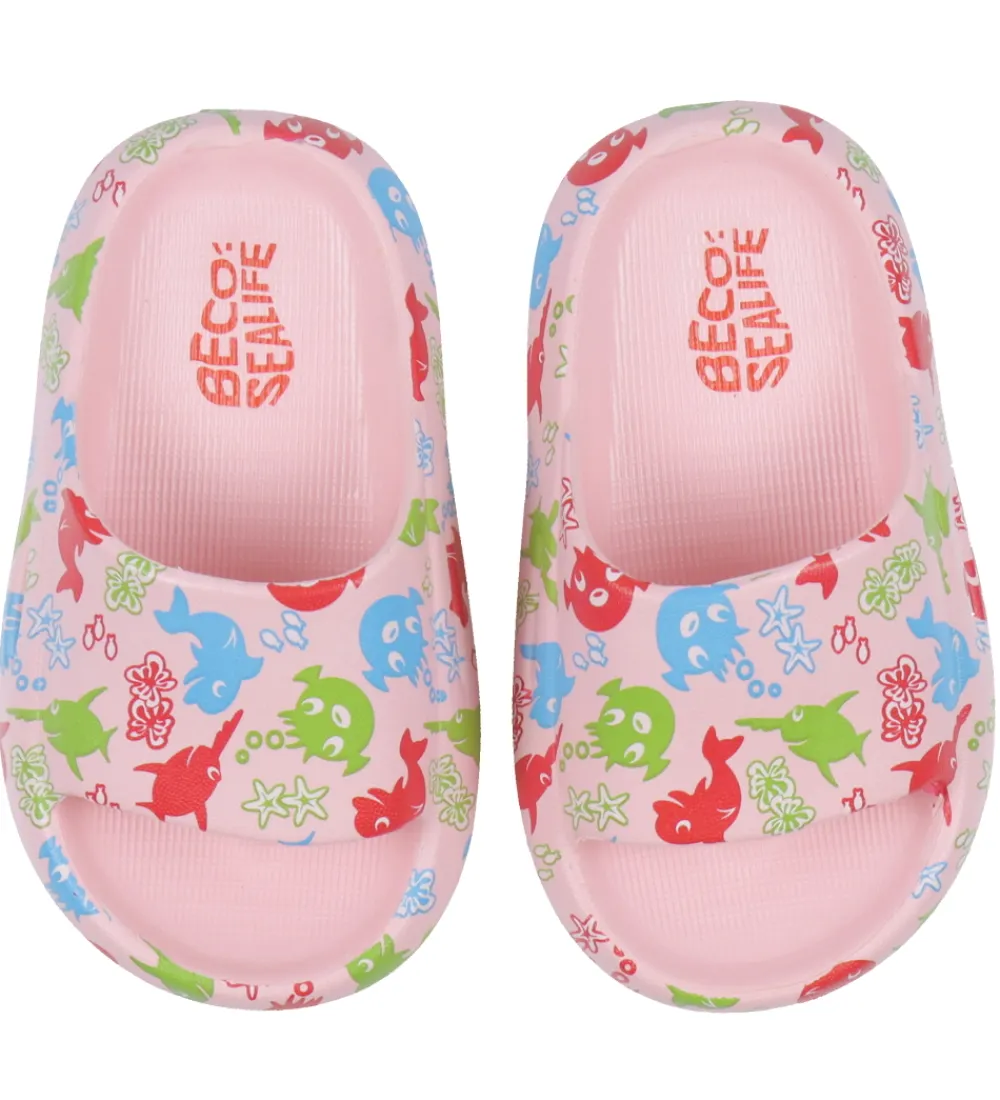 BECO Badesandaler*Badesandaler - Sealife - Pink