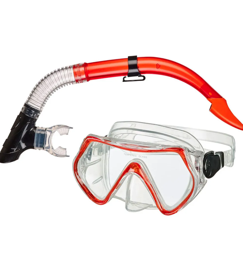 BECO Svømmebriller|Dykkermasker*Snorkelsæt - Bibione 12+ - Rød