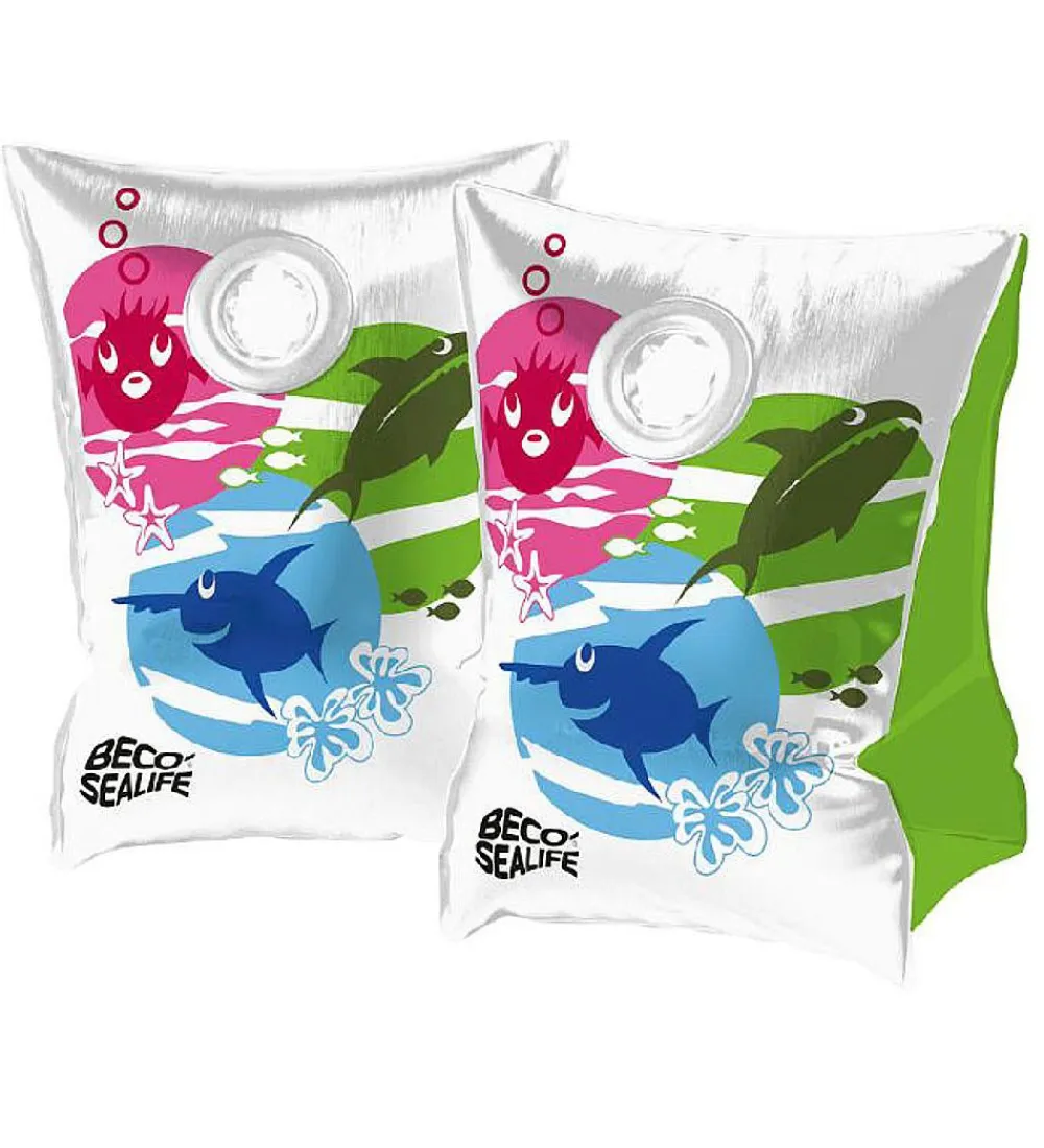 Strandlegetøj|Badevinger-BECO Svømmevinger - 0-15 kg - Hvid/Multifarvet