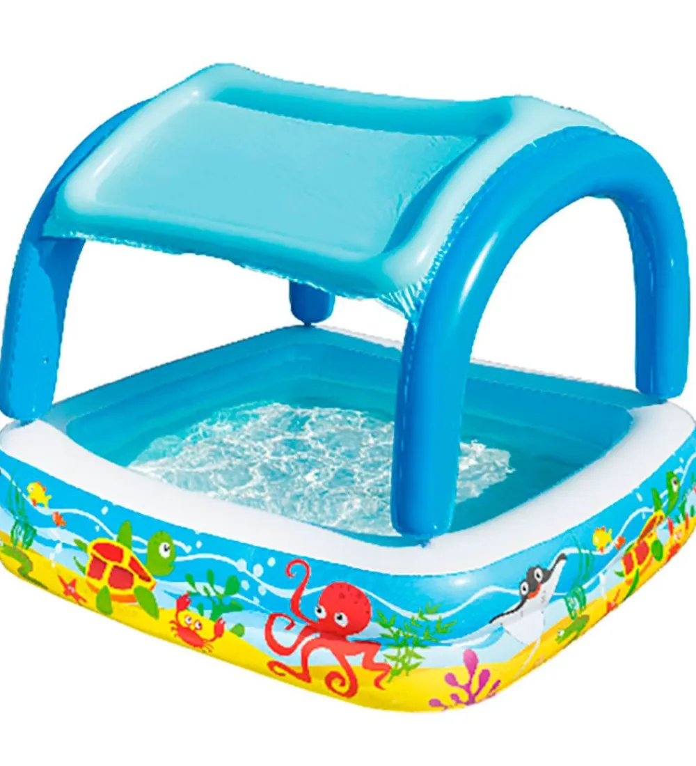 Badebassin-Bestway Oppusteligt Bassin - 1,4 x 1,14 m - Canopy Play Pool