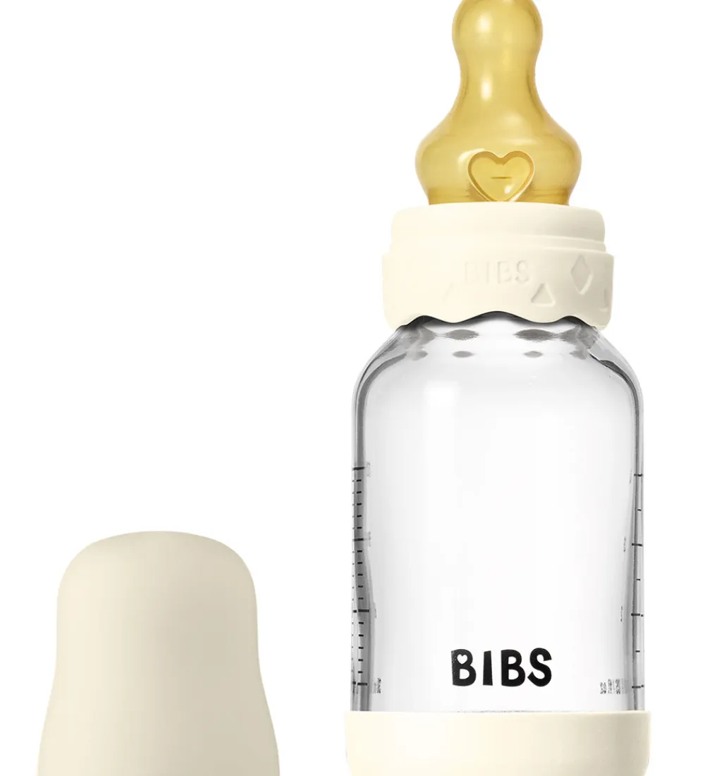 BIBS Sutteflasker|Amning*Boheme Sutteflaske - 120 ml - Glas/Naturgummi - Ivory