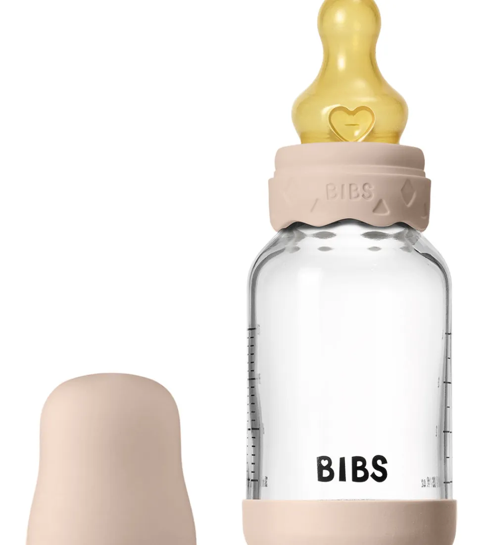 Sutteflasker|Amning-BIBS Boheme Sutteflaske - 120 ml - Glas/Naturgummi - Blush