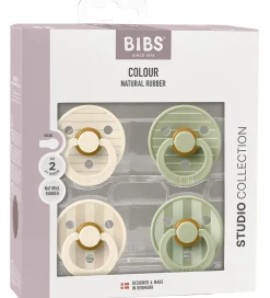 Sutter-BIBS Colour Sutter - 4-pak - Str. 2 - Ivory/Vanilla/Sage