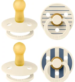 BIBS Sutter*Colour Sutter - 4-pak - Str. 2 - Ivory/Vanilla/Steel Blue