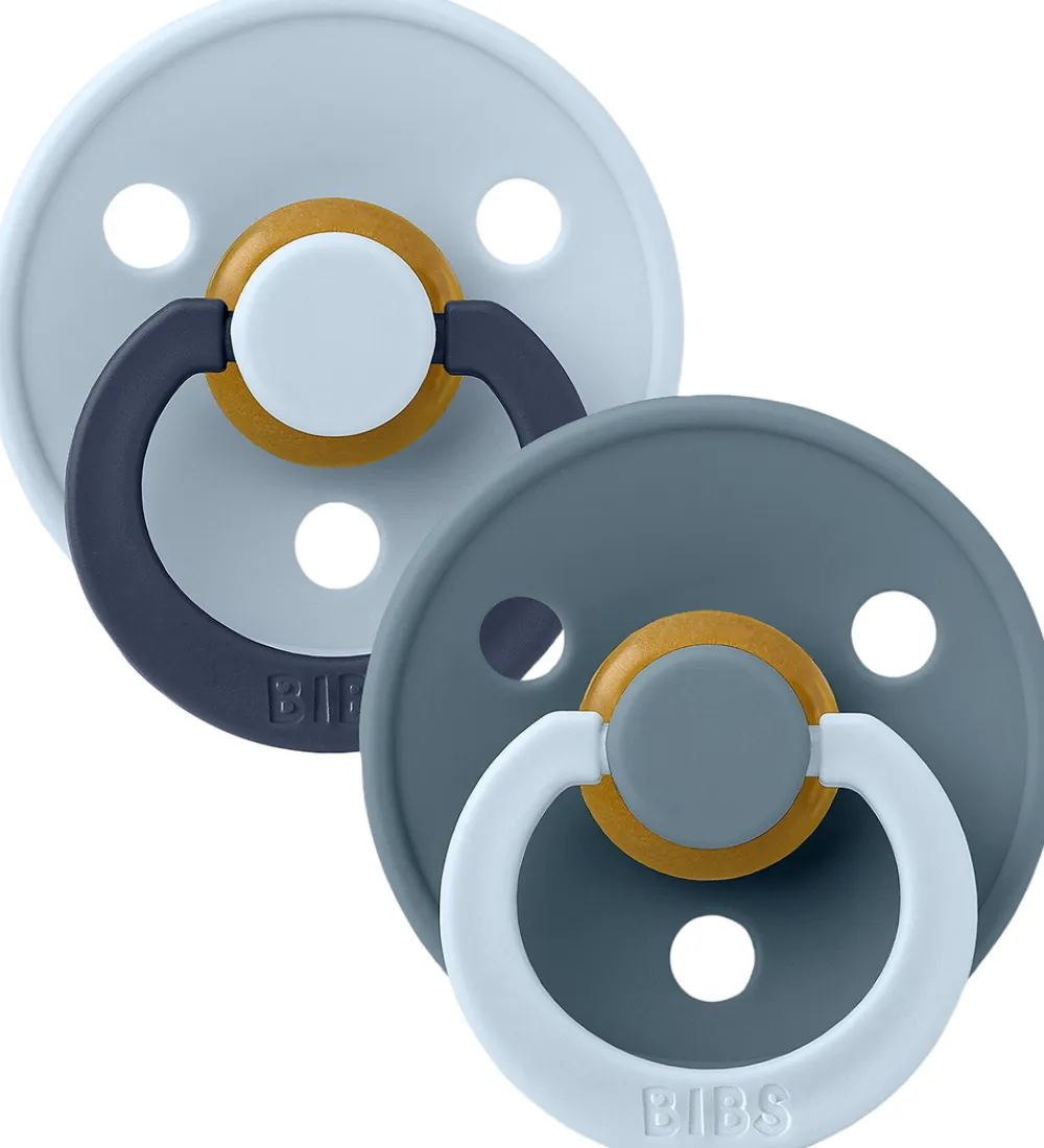 BIBS Sutter*Colour Sutter - Str. 2 - 2-pak - Rund - Baby Blue Petrol