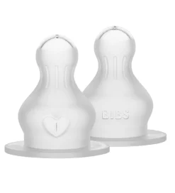 Sutteflasker|Amning-BIBS Flaskesut - 2-pak - Fast Flow - Silicone