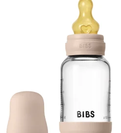 BIBS Sutteflasker|Amning*Sutteflaske - 120 ml - Glas/Naturgummi - Blush