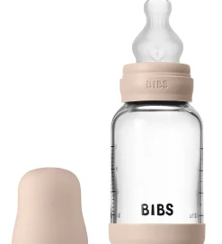 BIBS Sutteflasker|Amning*Sutteflaske - 120 ml - Glas/Silikone - Blush