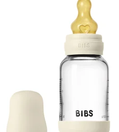 Sutter|Sutteflasker-BIBS Sutteflaske - 120 ml - Glas/Naturgummi - Ivory