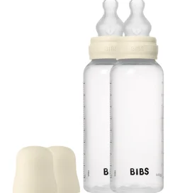 Sutteflasker|Amning-BIBS Sutteflaske - 2-pak - 270 ml - PP/Silikone - Ivory