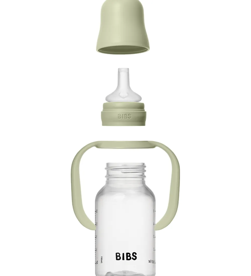 Sutter|Sutteflasker-BIBS Sutteflaske m. Håndtag - 150 ml - Sage