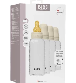 Sutter|Sutteflasker-BIBS Sutteflasker - 4-pak - 270 ml - Naturgummi - Ivory