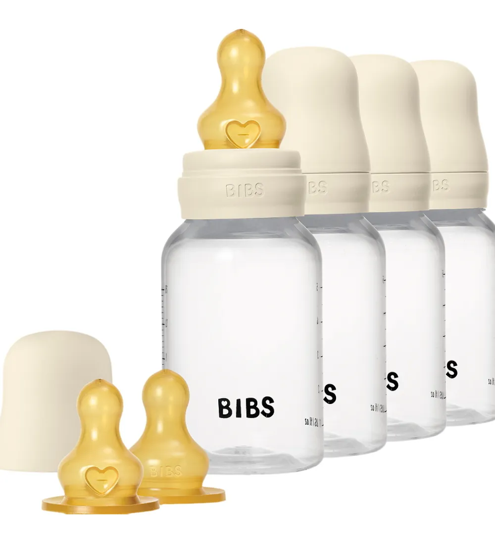 Sutter|Sutteflasker-BIBS Sutteflasker - 4-pak - 150 ml - Naturgummi - Ivory