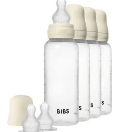 BIBS Sutter|Sutteflasker*Sutteflasker - 4-pak - 270 ml - Silikone - Ivory