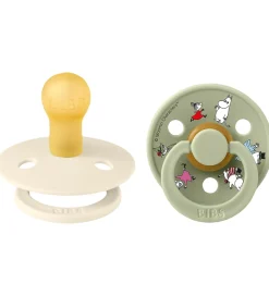 BIBS Sutter*x Moomin Colour Sutter - Str. 1 - 2-pak - Ivory Mix