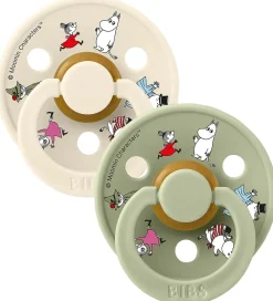 BIBS Sutter*x Moomin Colour Sutter - Str. 1 - 2-pak - Ivory Mix