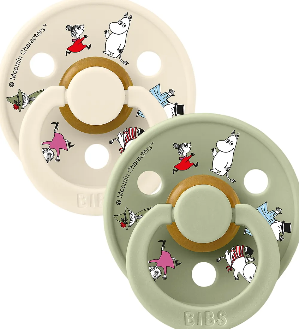 BIBS Sutter*x Moomin Colour Sutter - Str. 1 - 2-pak - Ivory Mix