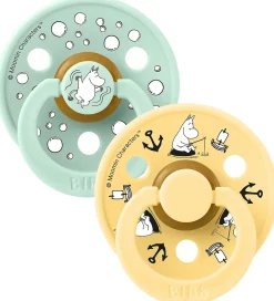 BIBS Sutter*x Moomin Colour Sutter - Str. 1 - 2-pak - Nordic Mint Mix