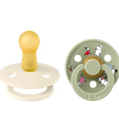 BIBS Sutter*x Moomin Colour Sutter - Str. 2 - 2-pak - Ivory Mix