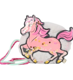 Skuldertasker-Billieblush Skuldertaske - Imiteret Pels - Ivory m. Hest