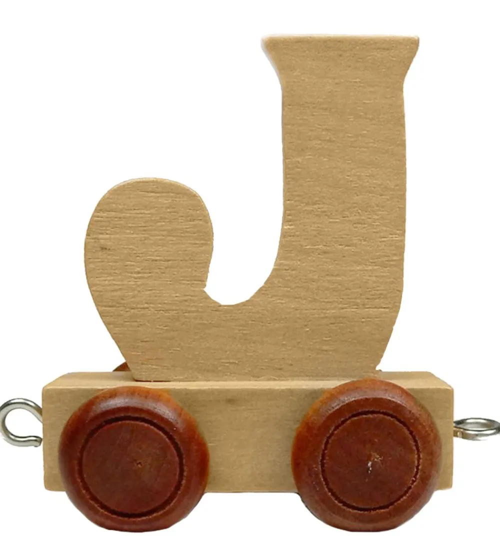 Fødselsdagstoge|Bogstaver-Bino Toys Navnetog - Træ - 5 cm - J