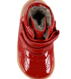 Vinterstøvler-Bisgaard Vinterstøvler - Barefoot - Philine - Tex - Red Patent