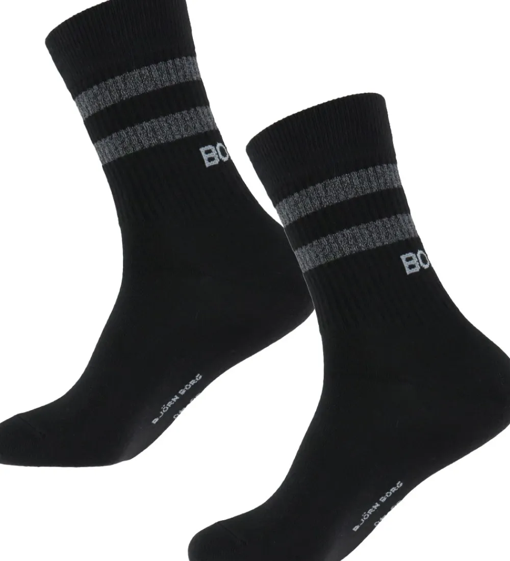 Strømper-Björn Borg Strømper - 2-pak - Performance Reflective - Sort