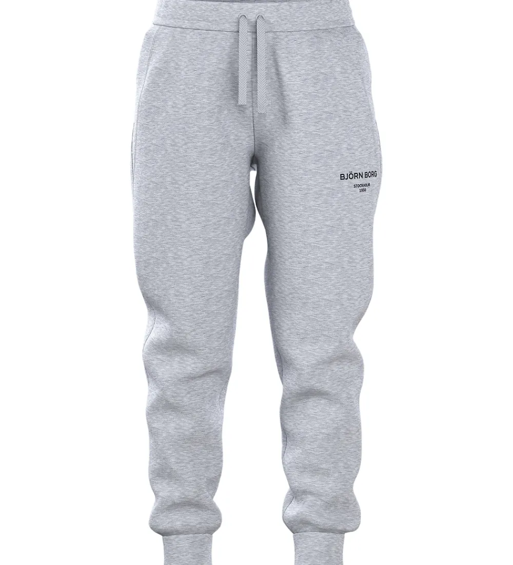 Bukser Og Jeans-Björn Borg Sweatpants - Essential - Lysegråmeleret