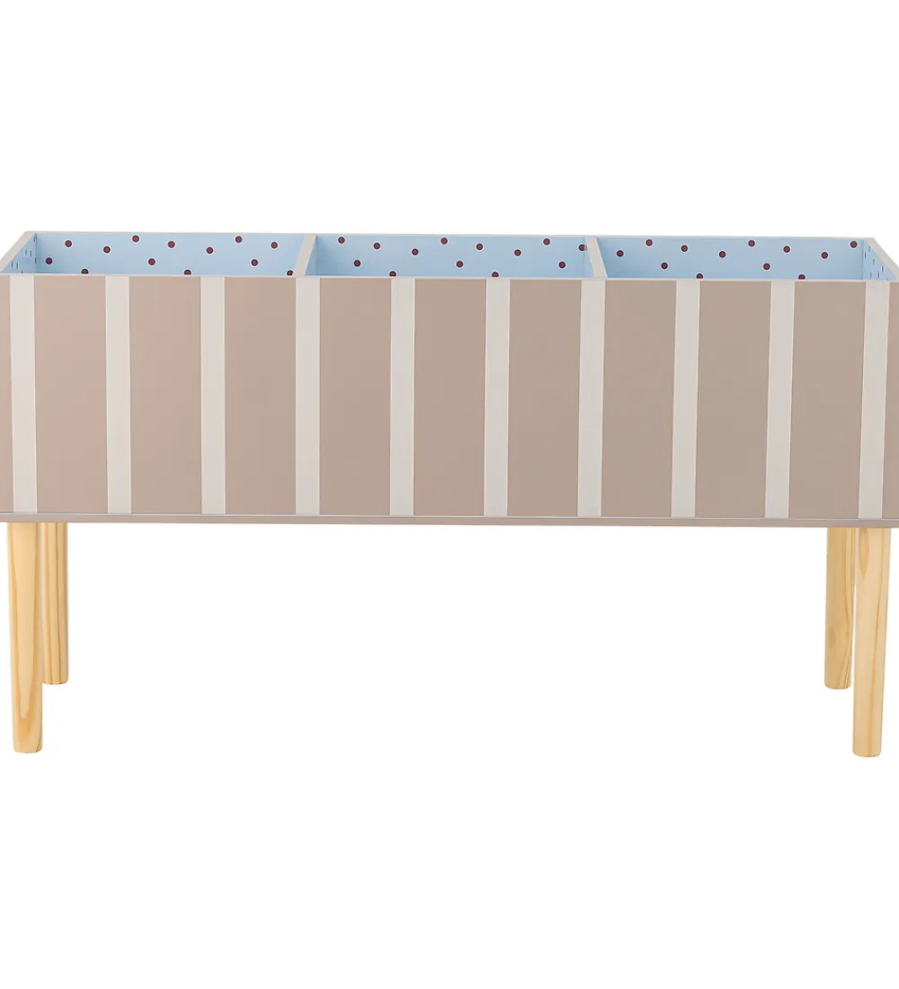 Bloomingville Bokse Og Kasser|Opbevaring*Bogkasse - Salam - 90 cm - Brun m. Striber