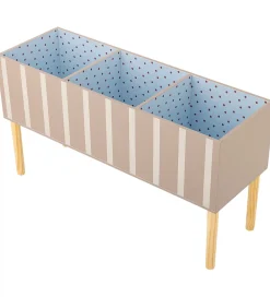 Bloomingville Bokse Og Kasser|Opbevaring*Bogkasse - Salam - 90 cm - Brun m. Striber