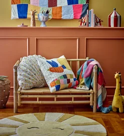Tæpper|Børneværelset-Bloomingville Gulvtæppe - 110 cm - Sun - Uld - Gul