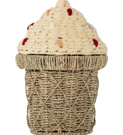 Bloomingville Kurve|Opbevaring*Kurv m. Låg - 28x41 cm - Cillie - Isvaffel