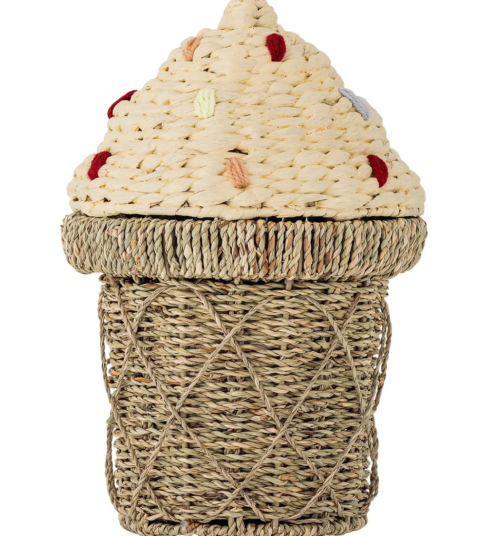 Bloomingville Kurve|Opbevaring*Kurv m. Låg - 28x41 cm - Cillie - Isvaffel