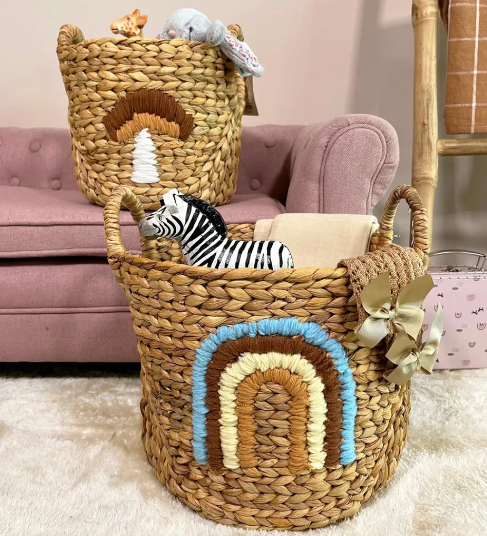 Bloomingville Kurve*Mini Kurve - 2 stk. - Agnes - 32x32/26x26 cm - Nat