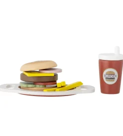 Legemad-Bloomingville Mini Legetøjsmad - Jools - Burger - 13 Dele - Brun