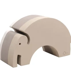 Tumledyr|Motorisk Legetøj-bObles Elefant - Stor - 55x21x31 cm - Sand Grey