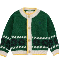 Bobo Choses Striktrøjer*Cardigan - Strik - Kaleidoscope Jacquard - Grøn