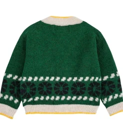 Bobo Choses Striktrøjer*Cardigan - Strik - Kaleidoscope Jacquard - Grøn